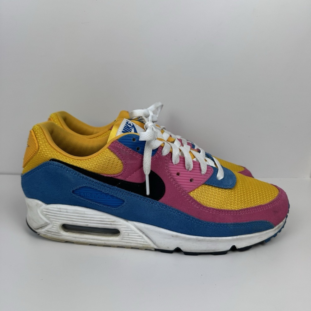 Size 12 Men's Nike Air Max 90 Blue Pink Multicolor Yellow Simpsons CJ0612-700